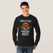 パンケカッコいいーキ女子男性へパンケーキメーカー朝食 Tシャツ (正面フル)