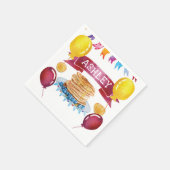 パンケパーソナライズされたーキアンドパジャマ誕生日 スタンダードカクテルナプキン (角)