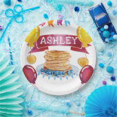 パンケパーソナライズされたーキアンドパジャマ誕生日 ペーパープレート (パーティー)