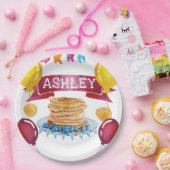 パンケパーソナライズされたーキアンドパジャマ誕生日 ペーパープレート (パーティー)