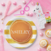 パンケパーソナライズされたーキアンドパジャマ誕生日 ペーパープレート (パーティー)