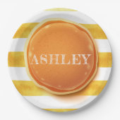 パンケパーソナライズされたーキアンドパジャマ誕生日 ペーパープレート (正面)