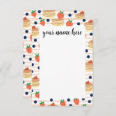 パンケパーソナライズされたーキアンドベリーノテカード サンキューカード (正面/裏面)