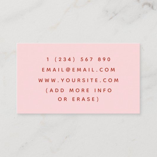 パンケモダンーキカスタムーのデザートメイクスウィートトリート 名刺 (裏面)