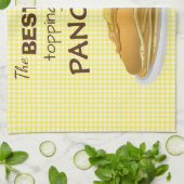 パンケーキおよびシロップのトッピングの引用文 キッチンタオル (折り畳み)