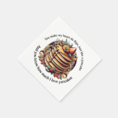 パンケーキがラブナプキンをフリップ スタンダードカクテルナプキン (角)