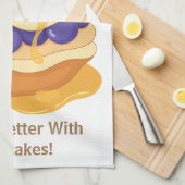 パンケーキが可愛くて人生おもしろいはユーモアのある キッチンタオル (四つ折り)