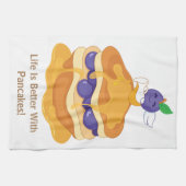 パンケーキが可愛くて人生おもしろいはユーモアのある キッチンタオル (横)