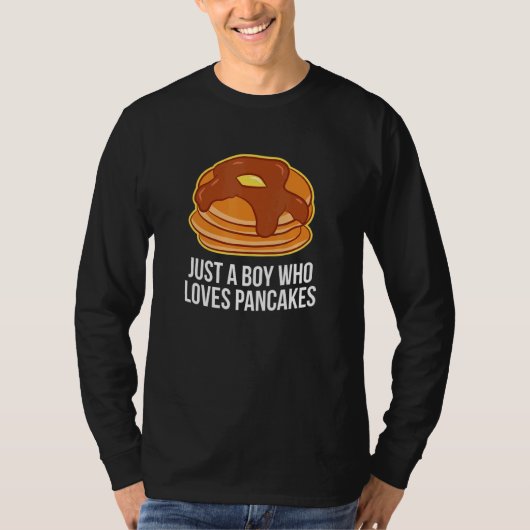 パンケーキが大好きな少年 Tシャツ (正面)