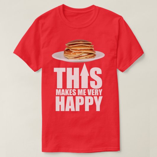 パンケーキが嬉しい Tシャツ (デザイン正面)