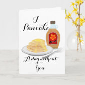 パンケーキしゃれのバレンタインデーカード カード (黄色い花)