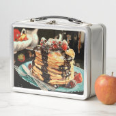 パンケーキでランチボックスに行く メタルランチボックス (インサイチュ)