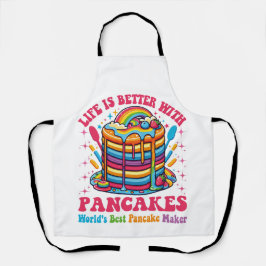 パンケーキで人生は良い朝食フードデー エプロン