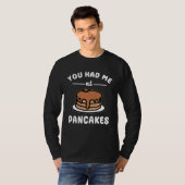 パンケーキで恋に落ちたわ パンケーキの冗談 朝食 Tシャツ (正面フル)