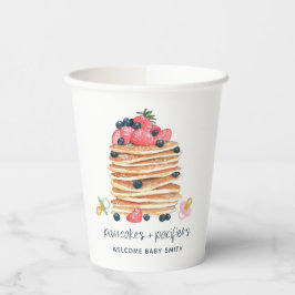 パンケーキとお菓子赤ちゃんシャワーブランチ 紙コップ