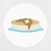 パンケーキとコーヒー ラベル (デザイン1)