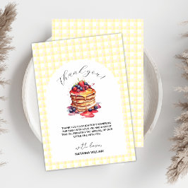 パンケーキとパシファイヤージンガムプレイドベビーシャワー サンキューカード