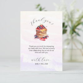 パンケーキとパシファイヤーブランチ赤ちゃんシャワー サンキューカード