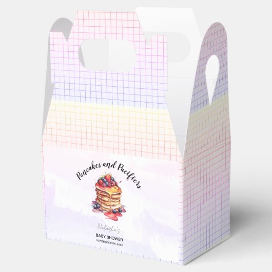 パンケーキとパシファイヤーブランチ赤ちゃんシャワー フェイバーボックス (オープン)