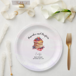 パンケーキとパシファイヤーブランチ赤ちゃんシャワー ペーパープレート