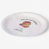 パンケーキとパシファイヤーブランチ赤ちゃんシャワー ペーパープレート (アングル)