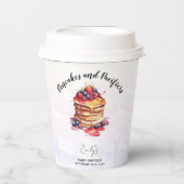 パンケーキとパシファイヤーブランチ赤ちゃんシャワー 紙コップ (正面)