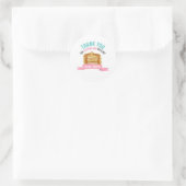 パンケーキとパジャマありがとう誕生日ラベル ラウンドシール (バッグ)