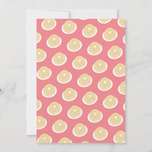 パンケーキとパジャマのおやすみ会 ガールズ コンフェッティ ピンク 招待状 (裏面)