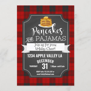 パンケーキとパジャマのクリスマスパーティー 招待状
