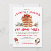 パンケーキとパジャマのクリスマス誕生日パーティー 招待状 (正面)