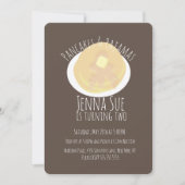 パンケーキとパジャマのスリープオーバー ガールズ | 秋のテーマ 招待状 (正面)