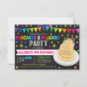 パンケーキとパジャマのパーティー招待状 招待状 (正面)