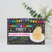 パンケーキとパジャマのパーティー招待状 招待状 (スタンド正面)