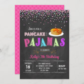 パンケーキとパジャマの招待状 招待状 (正面/裏面)