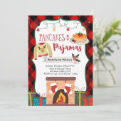 パンケーキとパジャマスクリスマスパーティの招待状 招待状 (スタンド正面)