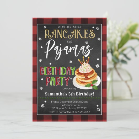 パンケーキとパジャマスクリスマスパーティー 招待状 (スタンド正面)