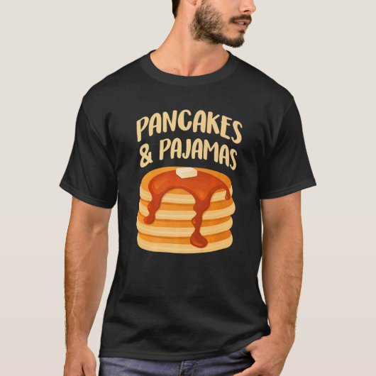 パンケーキとパジャマススリープパンケーキダ Tシャツ (正面)