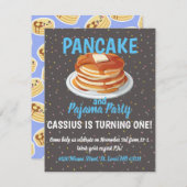 パンケーキとパジャマパーティー 招待状 (正面/裏面)