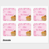 パンケーキとパジャマ誕生日シール スクエアシール (シート)