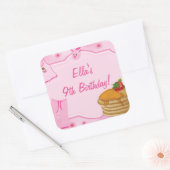 パンケーキとパジャマ誕生日シール スクエアシール (封筒)