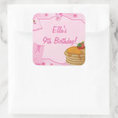 パンケーキとパジャマ誕生日シール スクエアシール (バッグ)