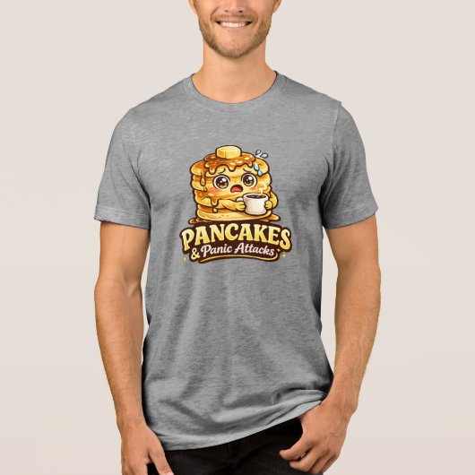 パンケーキとパニック発作 - フードィーな悪友たち トライブレンドTシャツ (正面)