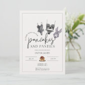 パンケーキとパンティーランジェリーブライダルシャワー 招待状 (スタンド正面)