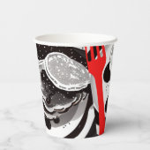 パンケーキとフォーク紙カップ 紙コップ (裏面)