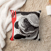 パンケーキとフォーク装飾用クッション クッション (ブランケット)