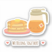 パンケーキとメープルシロップが一体 シール (正面)