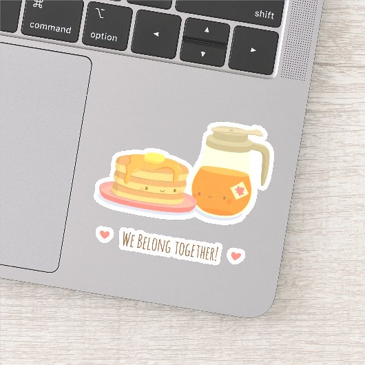 パンケーキとメープルシロップが一体 シール (詳細)