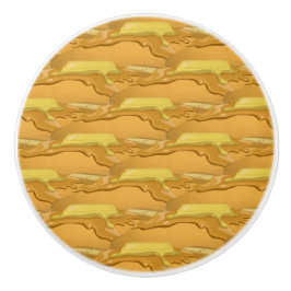 パンケーキとメープルシロップ可愛い黄褐色 セラミックノブ