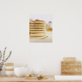 パンケーキと溶けるメープルシロップ ポスター (キッチン)