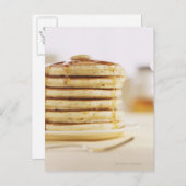パンケーキと溶けるメープルシロップ ポストカード (正面/裏面)